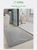 Thảm Phòng Tắm Nhung Cao Cấp BAMBOOO ECO Siêu Thấm Hút , Dày Dặn Nhiều Lớp , Đế Cao Su Chống Trượt