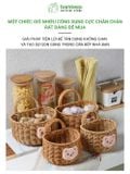Giỏ Đựng Đồ Treo Tường Dễ Thương BAMBOOO ECO Để Hành Tỏi Ớt Bánh Kẹo Dùng Trong Gia Đình Nhà Bếp