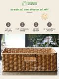 Giỏ Mây Nhựa Đan Tay BAMBOOO ECO Tiện Lợi Thẩm Mỹ Cho Không Gian Sống Gọn Gàng Hiện Đại