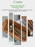 Khay đựng đồ đa năng BAMBOOO ECO để đũa thìa hoặc đồ khô bánh mì trong siêu thị, nhà hàng