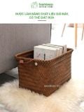 Giỏ đựng quần áo bẩn đan thủ công cao cấp BAMBOOO ECO đựng sách, đồ chơi, đồ cá nhân