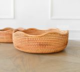 Khay mây tre đựng đồ BAMBOO HOME đựng bánh kẹo hoa quả trái cây để trong phòng khách nhà hàng khách sạn gia đình decor