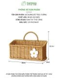 Giỏ đựng hành tỏi khô đa năng BAMBOOO ECO Giỏ gắn hoa treo tường giả mây phong cách Hàn Quốc