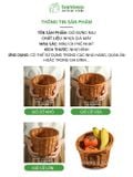 Giỏ đựng rau lẩu new 2024 Bambooo Eco đựng hoa quả thực phẩm cho nhà hàng khách sạn