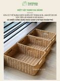 Giỏ Mây Nhựa Đan Tay BAMBOOO ECO Tiện Lợi Thẩm Mỹ Cho Không Gian Sống Gọn Gàng Hiện Đại