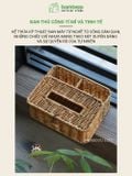 Hộp Giấy Ăn Chất Liệu Mây Nhựa Cao Cấp BAMBOOO ECO Đảm Bảo An Toàn Và Đẹp Mắt