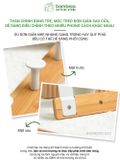 Móc treo cửa BAMBOO HOME móc cửa đa năng chất liệu tre cao cấp để túi xách, quần áo, tai nghe không cần khoan tường