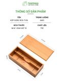 Hộp Đựng Đũa Kiểu Nhật Bản BAMBOO HOME Có Nắp Đậy Dùng Trong Nhà Hàng Khách Sạn Gia Đình Chia Ngăn Bằng Gỗ Tre Cao Cấp