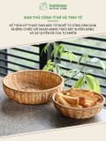 Rổ Nhựa Giả Mây BAMBOOO ECO Giúp Sắp Xếp Thực Phẩm Tươi Sống Giữ Cho Không Gian Bếp Gọn Gàng