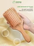 Lược Gỗ Tre Massage Da Đầu BAMBOOO ECO Bằng Tre Thân Thiện Với Môi Trường