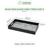 Khay Trà Khảm Trai Cao Cấp BAMBOO HOME Để Hoa Quả Đồ Trang Sức Phong Cách Bắc Âu Để Trong Phòng Ngủ Phòng Khách