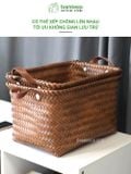 Giỏ đựng quần áo bẩn đan thủ công cao cấp BAMBOOO ECO đựng sách, đồ chơi, đồ cá nhân