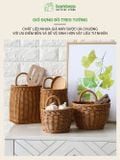 Giỏ mây nhựa treo tường decor BAMBOOO ECO rổ đa năng đựng để đồ khô trang trí không gian bếp