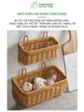 Giỏ Đựng Đồ Treo Tường Chữ Nhật BAMBOOO ECO Để Hành Tỏi Ớt Cà Chua Hoa Khô Bánh Kẹo