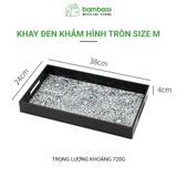 Khay Trà Khảm Trai Cao Cấp BAMBOO HOME Để Hoa Quả Đồ Trang Sức Phong Cách Bắc Âu Để Trong Phòng Ngủ Phòng Khách