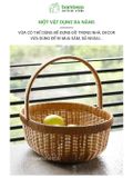 Giỏ picnic 2024 đựng đồ BAMBOOO ECO đựng hoa quả trái cây bánh kẹo , có quai xách , đan tay thủ công