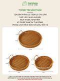 Khay Nhựa Tròn Đựng Đồ Có Quai Xách BAMBOOO ECO Đan Thủ Công Bằng Tay - Chất Liệu Giả Mây