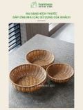 Rổ Nhựa Giả Mây BAMBOOO ECO Giúp Sắp Xếp Thực Phẩm Tươi Sống Giữ Cho Không Gian Bếp Gọn Gàng