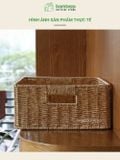 Giỏ Mây Nhựa Đan Tay BAMBOOO ECO Tiện Lợi Thẩm Mỹ Cho Không Gian Sống Gọn Gàng Hiện Đại