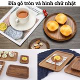 Khay gỗ cao cấp tối màu nhiều kích thước BAMBOO HOME đựng đồ ăn trà bánh kẹo trong gia đình nhà hàng khách sạn