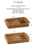 Khay nhựa giả mây BAMBOOO ECO khay đựng hoa quả bánh kẹo decor chụp ảnh cổ điển