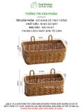 Giỏ Đựng Đồ Treo Tường Chữ Nhật BAMBOOO ECO Để Hành Tỏi Ớt Cà Chua Hoa Khô Bánh Kẹo