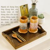 Cốc hũ tre khảm trai cao cấp BAMBOO HOME quà tặng hàng Việt Nam cho khách hàng cá nhân doanh nghiệp bạn bè thân yêu