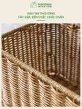 Giỏ Nhựa Giả Mây Có Nắp BAMBOOO ECO Giúp Bảo Quản Đồ Dùng Gọn Gàng Chống Bụi Hiệu Quả