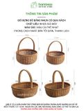 Giỏ picnic 2024 đựng đồ BAMBOOO ECO đựng hoa quả trái cây bánh kẹo , có quai xách , đan tay thủ công