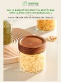 Hũ Thuỷ Tinh Chịu Nhiệt 400°C BAMBOOO ECO Chất Liệu thủy tinh Borosilicate và nắp gỗ keo VSATTP