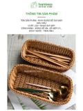 Khay đựng đồ đa năng BAMBOOO ECO để đũa thìa hoặc đồ khô bánh mì trong siêu thị, nhà hàng