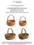 Giỏ picnic 2024 đựng đồ BAMBOOO ECO đựng hoa quả trái cây bánh kẹo , có quai xách , đan tay thủ công