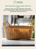 Giỏ Mây Đan Thủ Công Vintage BAMBOOO ECO Đựng Mỹ Phẩm và Đồ Khô Nhà Bếp Có Quai Xách Tiện Lợi