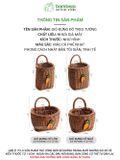 Giỏ đan decor treo tường Bambooo Eco đựng hoa quả trái cây đồ khô phong cách Hàn Quốc Cao Cấp