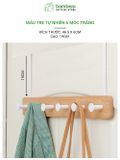 Móc treo cửa BAMBOO HOME móc cửa đa năng chất liệu tre cao cấp để túi xách, quần áo, tai nghe không cần khoan tường