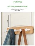 Móc treo cửa BAMBOO HOME móc cửa đa năng chất liệu tre cao cấp để túi xách, quần áo, tai nghe không cần khoan tường