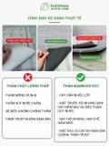 Thảm Phòng Tắm Nhung Cao Cấp BAMBOOO ECO Siêu Thấm Hút , Dày Dặn Nhiều Lớp , Đế Cao Su Chống Trượt