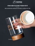 Hũ Thuỷ Tinh Chịu Nhiệt 400°C BAMBOOO ECO Chất Liệu thủy tinh Borosilicate và nắp gỗ keo VSATTP