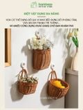 Giỏ mây nhựa treo tường decor BAMBOOO ECO rổ đa năng đựng để đồ khô trang trí không gian bếp