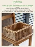 Giỏ Mây Nhựa Đan Tay BAMBOOO ECO Tiện Lợi Thẩm Mỹ Cho Không Gian Sống Gọn Gàng Hiện Đại