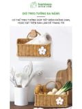 Giỏ đựng hành tỏi khô đa năng BAMBOOO ECO Giỏ gắn hoa treo tường giả mây phong cách Hàn Quốc