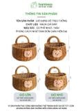 Giỏ Đựng Đồ Treo Tường Dễ Thương BAMBOOO ECO Để Hành Tỏi Ớt Bánh Kẹo Dùng Trong Gia Đình Nhà Bếp