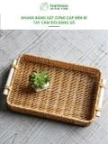 Khay nhựa giả mây BAMBOOO ECO khay đựng hoa quả bánh kẹo decor chụp ảnh cổ điển