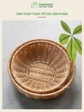 Rổ Nhựa Giả Mây BAMBOOO ECO Giúp Sắp Xếp Thực Phẩm Tươi Sống Giữ Cho Không Gian Bếp Gọn Gàng