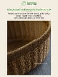 Giỏ Mây Đan Thủ Công Vintage BAMBOOO ECO Đựng Mỹ Phẩm và Đồ Khô Nhà Bếp Có Quai Xách Tiện Lợi