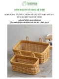 Giỏ Đựng Đồ Treo Tường Chữ Nhật BAMBOOO ECO Để Hành Tỏi Ớt Cà Chua Hoa Khô Bánh Kẹo
