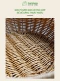 Rổ Nhựa Giả Mây BAMBOOO ECO Giúp Sắp Xếp Thực Phẩm Tươi Sống Giữ Cho Không Gian Bếp Gọn Gàng