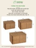 Giỏ Nhựa Giả Mây Có Nắp BAMBOOO ECO Giúp Bảo Quản Đồ Dùng Gọn Gàng Chống Bụi Hiệu Quả