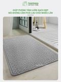 Thảm Phòng Tắm Nhung Cao Cấp BAMBOOO ECO Siêu Thấm Hút , Dày Dặn Nhiều Lớp , Đế Cao Su Chống Trượt
