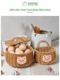 Giỏ Đựng Đồ Treo Tường Dễ Thương BAMBOOO ECO Để Hành Tỏi Ớt Bánh Kẹo Dùng Trong Gia Đình Nhà Bếp
